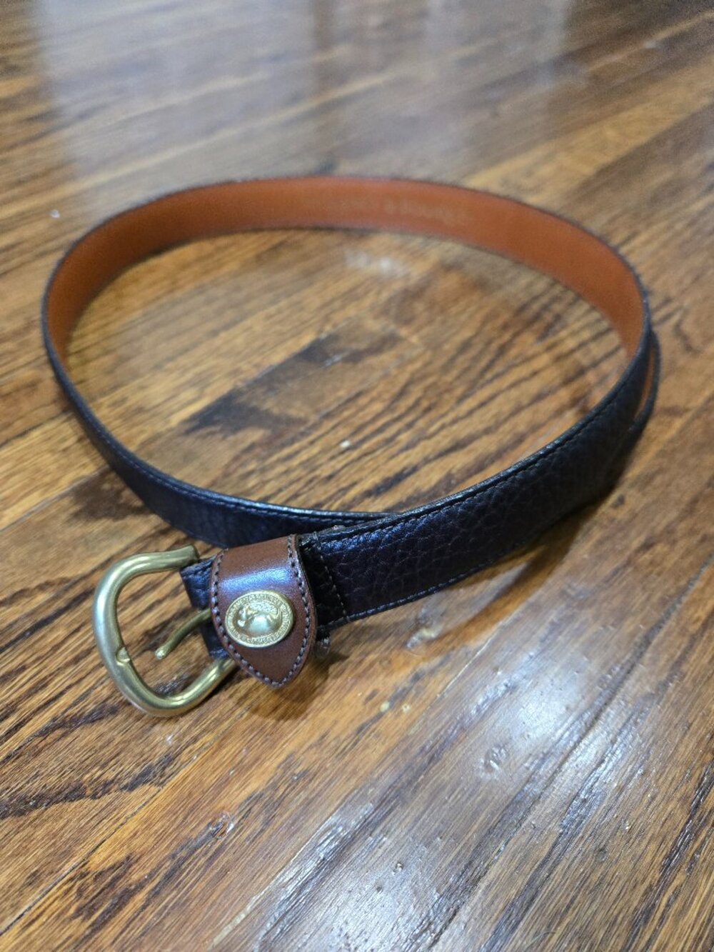 Vintage Dooney & Bourke AWL Leather Belt Brown Size M 30-32 USA 88028